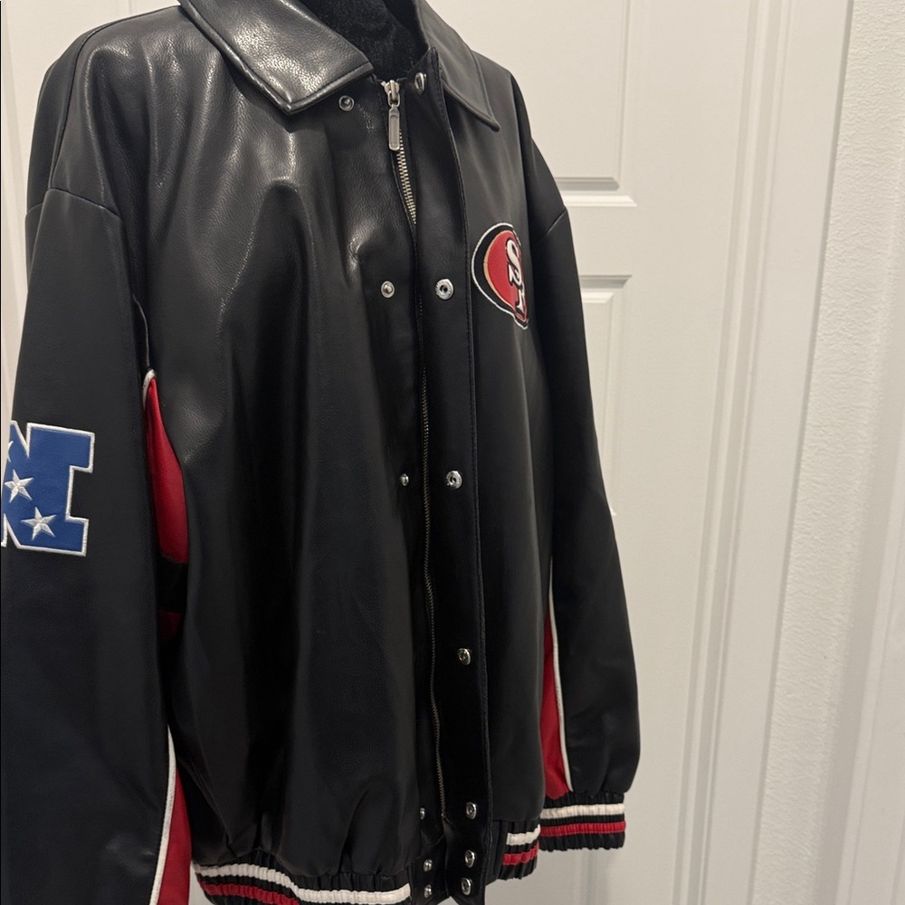 NFL Black and Red Bomber Jacket - Picture 11 of 17